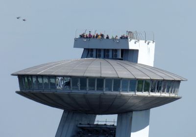 UFO Tower at 85m and viewing platform 95m from Castle