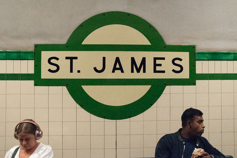 Waiting at St James Station, Sydney, NSW