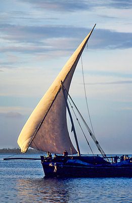 Sailing dhow, Zanzibar