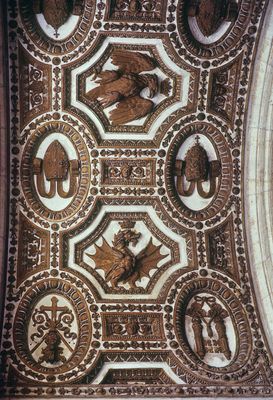 Ceiling decoration in the Vatican Museum, Rome