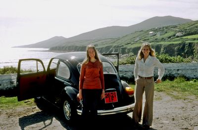 My two companions touring Irelands Dingle Peninsula