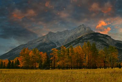 Canada Banff National Park Cascade Mountain Fall Sunset.jpg