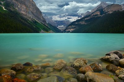 Canada Banff National Park Lake Louise Stormy 1.jpg