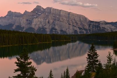 Canada Banff National Park Two Jack Lake Sunset.jpg