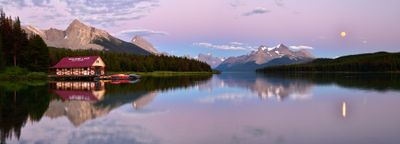 Canada Jasper National Park Maligne Lake Earths Shadow.jpg