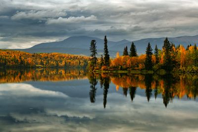 Canada Yukon Grande Cache Lake Autumn Reflection.jpg