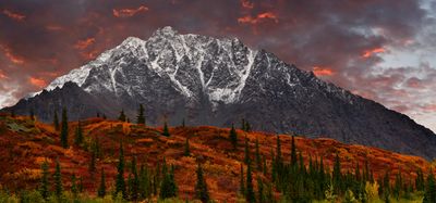 AK - Denali Highway Fall Snowy Peak Sunset.jpg