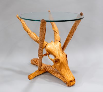 Dragon table made from Curly Maple.