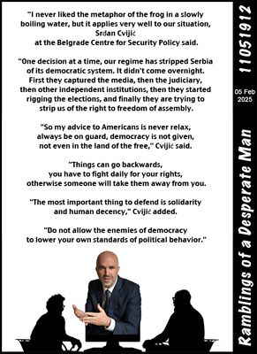 101 Sage Advice, Democracy is Not a Given