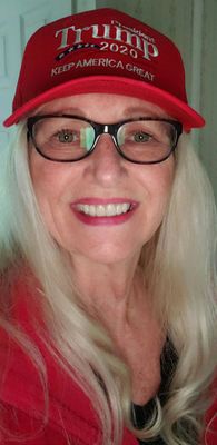Patty with her Trump hat 