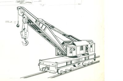 Refurbishing Railroad Wrecking Crane