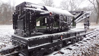 Refurbishing Railroad Wrecking Crane