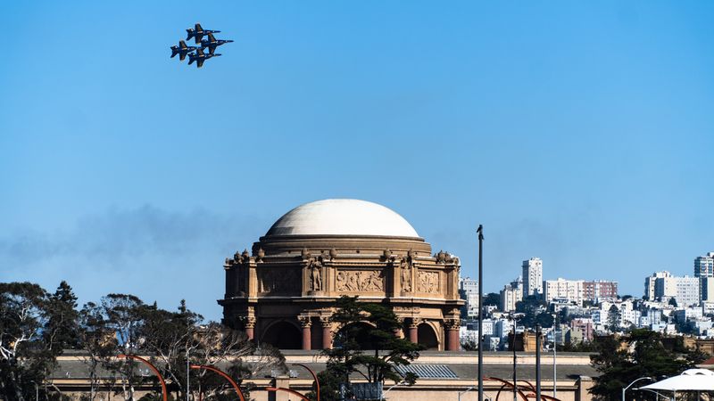 Blue Angels over the Palace of Fine Arts