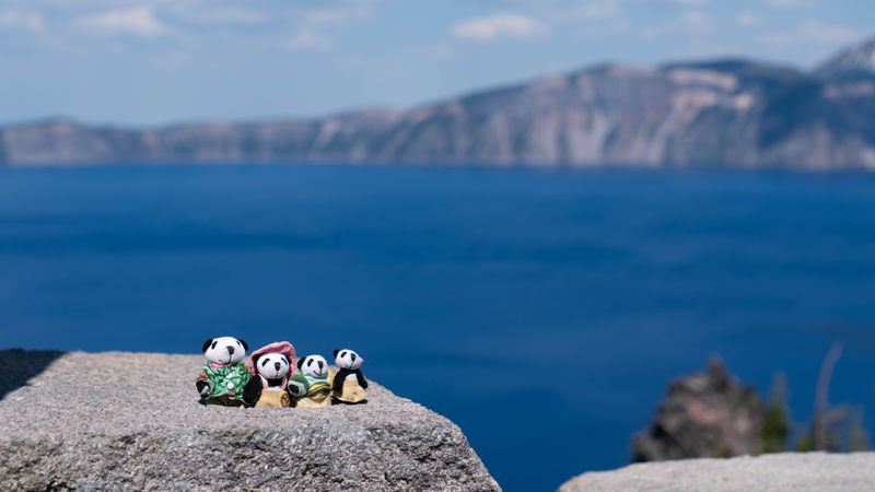 The Pandafords Visiting Crater Lake