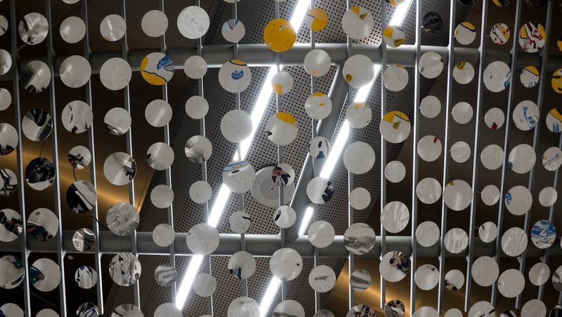 Looking Up in the Central Subway Station