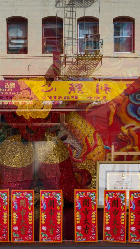 Chinatown Window Reflection