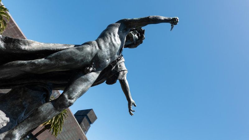 Roman Gladiator is an 1881 bronze sculpture by Gustave Georges in Golden Gate Park