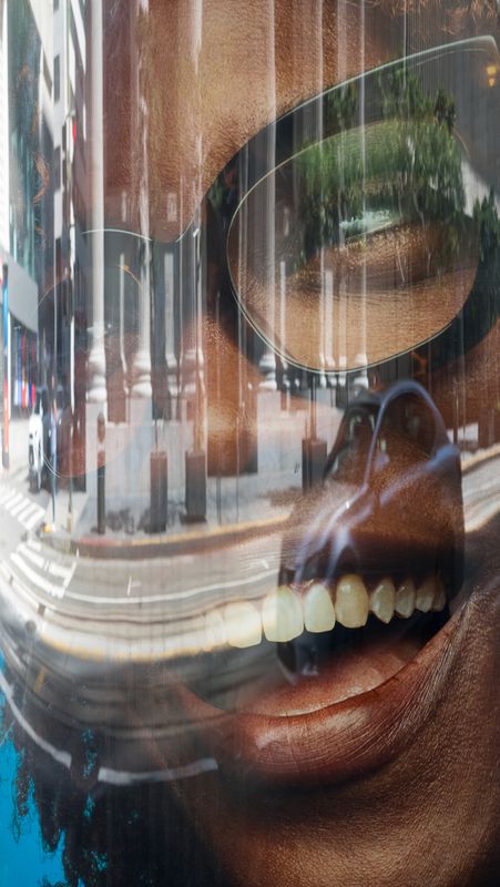Kiosk Reflection Abstract