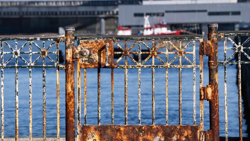 Rusty Gate along the Embarcadero