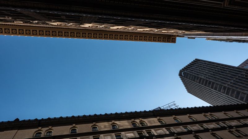 Looking up on New Montgomery Street