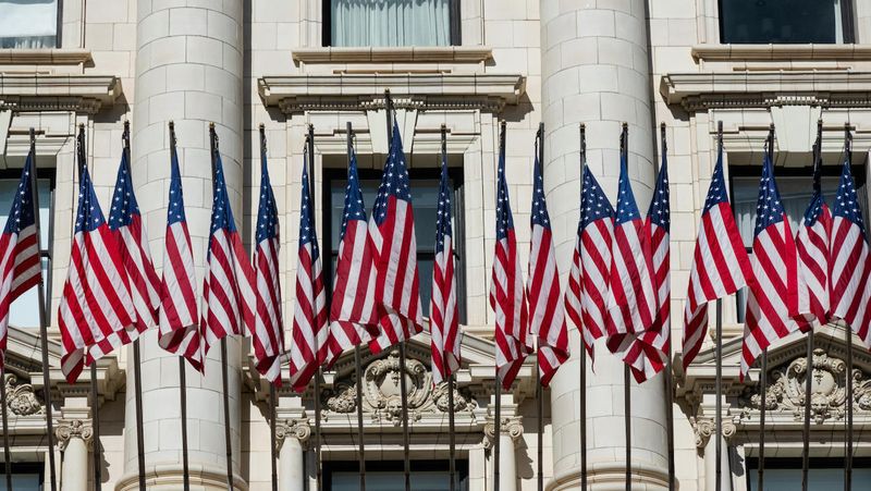 Fairmont Hotel 4th of July U.S. Flags