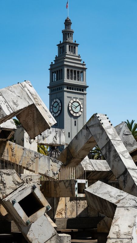 Vaillancourt Fountain and The Ferry Building