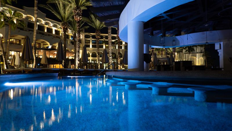 Hilton Los Cabos Pool at Night