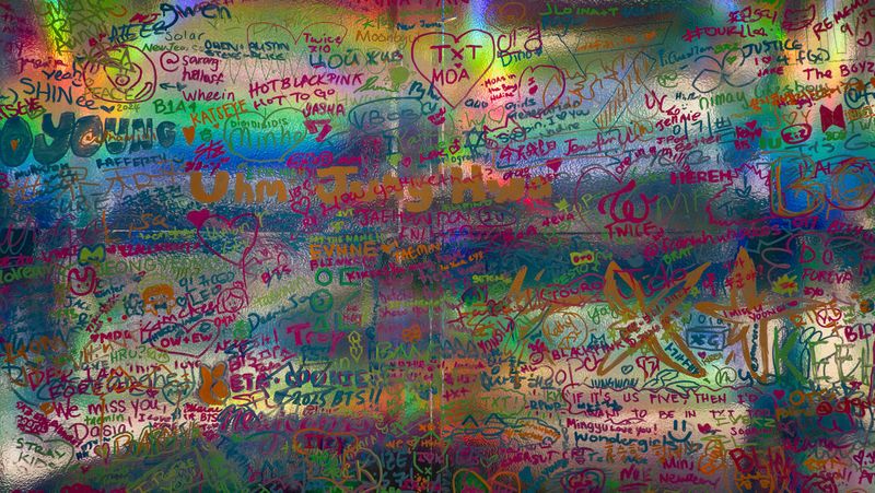 The Korean Wave fan board at the SF Asian Art Museum