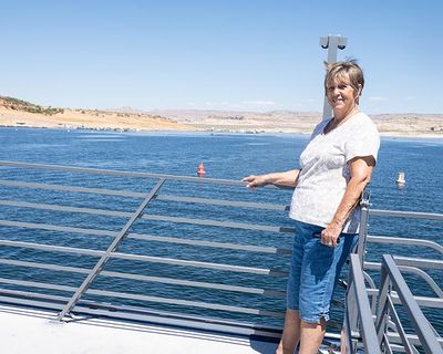 Barb on Top Deck