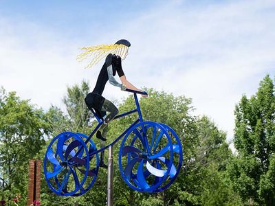 Bicyclist Sculpture