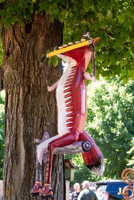 Fox Flutist Sculpture
