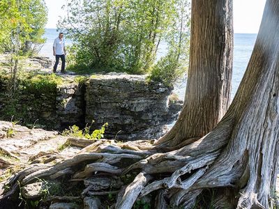 Guy at Cave Point