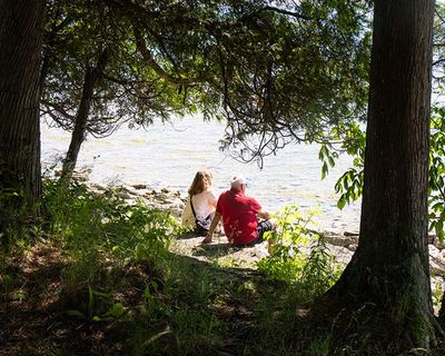 Resting at Cave Point