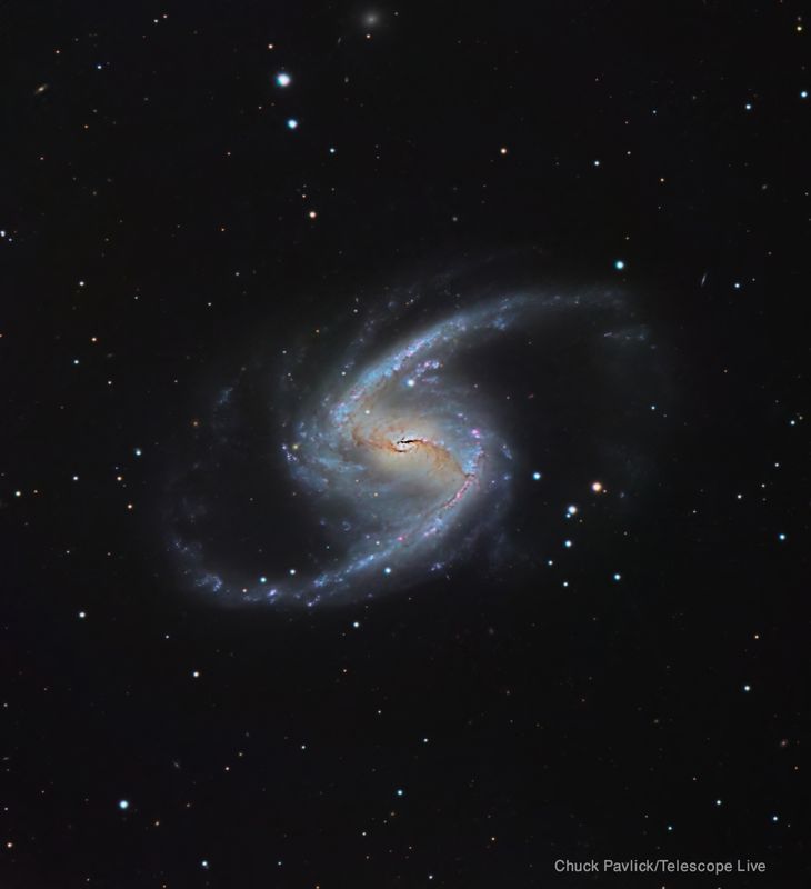 NGC 1365  Great Barred Spiral Galaxy
