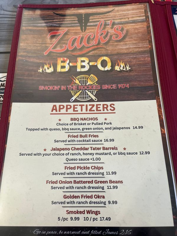 Zachs BBQ in Hotchkiss Colorado