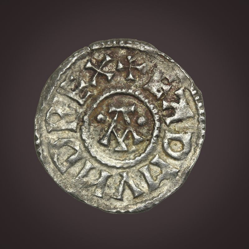 Eadmund penny, East Anglia. The killing of Edmund in 869 by Vikings was a significant moment. Only Wessex remained unconquered.