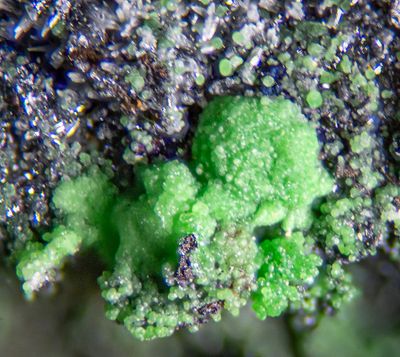 Adamite detail, Driggith Mine.