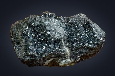 Goethite crystals on 8 cm matrix, Restormel, Cornwall.