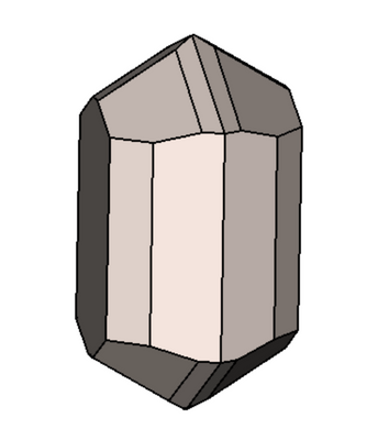 Crystal model for Restormel goethites