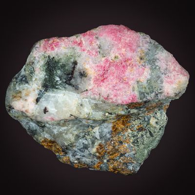 Tugtupite with sphalerite, Kvanefjeld, collected 4th June 2023