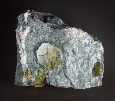 Narsarsukite crystal, 14 mm across, Mont-Saint-Hilaire, Quebec, Canada