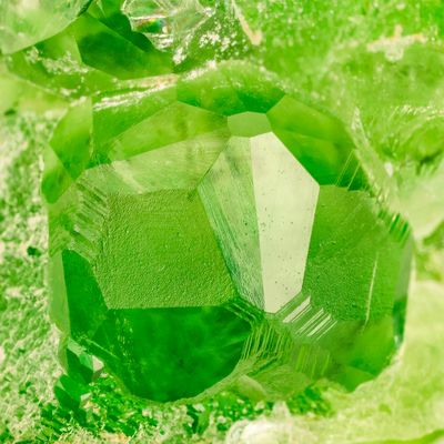 Gem crystal. Wulaga, Heilongjiang. Cube, dodecahedron and two hexoctahedrons