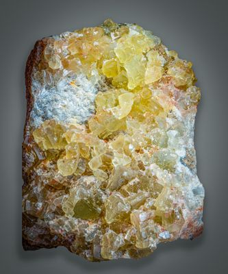 14 x 10 cm slab with numerous crystals from a famous 1963 find at the Ccilia Mine, Wlsendorf, Bavaria, Germany 