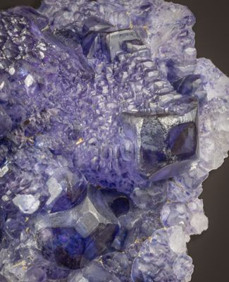 Larkin Quarry fluorite showing dodecahedron, cube and hexoctahedron