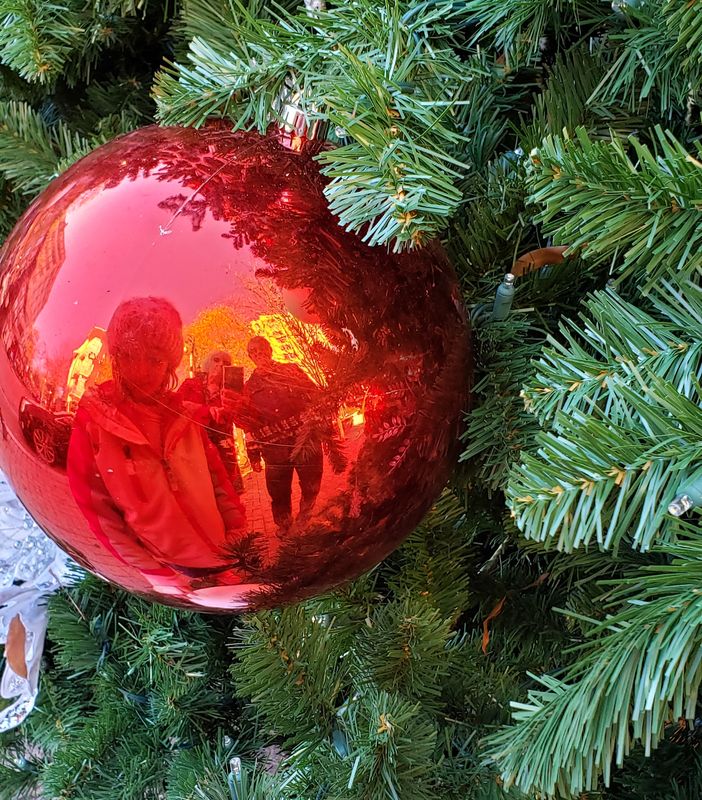 Our granddaughter's reflection