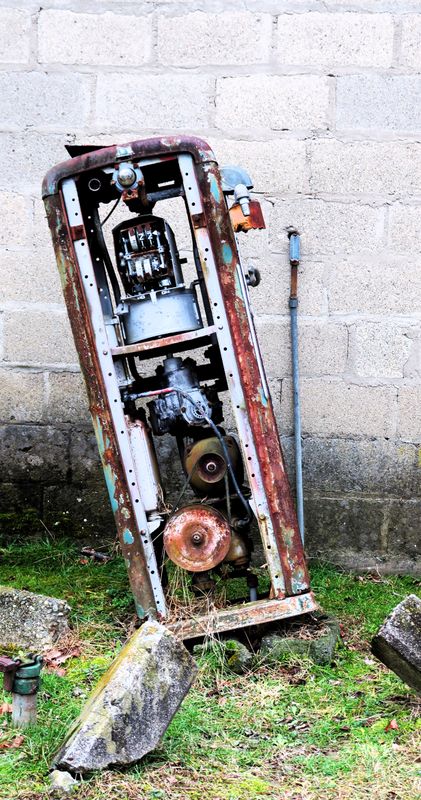 Walpack, New Jersey, an old gasoline pump rotting away