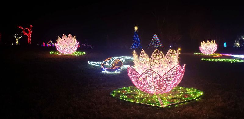 Having fun walking through a winter wonderland with granddaughter