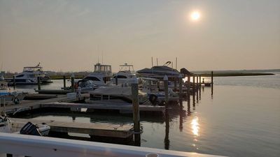 Dinner at the 2-Mile-Landing overlooking the marshlands