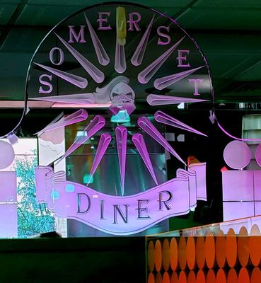 Clock onside the Somerset Diner
