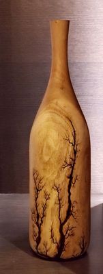 Wooden Bottle or Vase